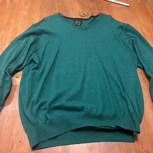 Jos. A. Bank Teal V-Neck Sweater for Men